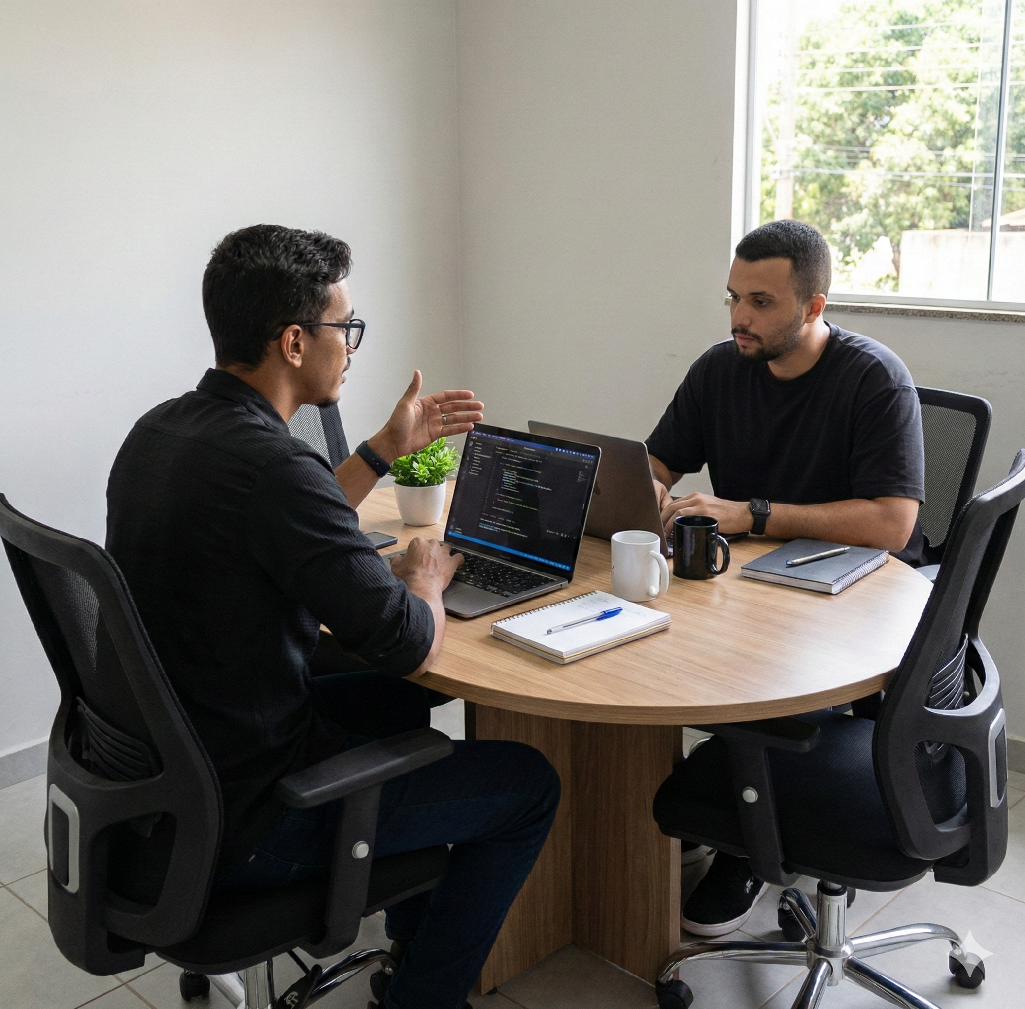 Mychael e Douglas, criadores do Fácil Estoque